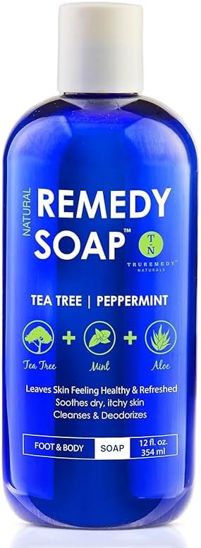 Truremedy Naturals 12 oz Tea Tree Oil Body Wash - Invigorating Tea Tree Soap with Peppermint, Aloe, Eucalyptus, Coconut and Olive Oil - Refreshing Body Wash for Men and Women - Shower Gel Cleanser - Product Image