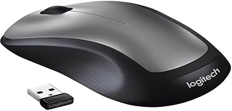Logitech M310 Wireless Mouse, 2.4 GHz with USB Nano Receiver, 1000 DPI Optical Tracking, 18 Month Life Battery, PC/Mac/Laptop - Silver Grey - Product Image