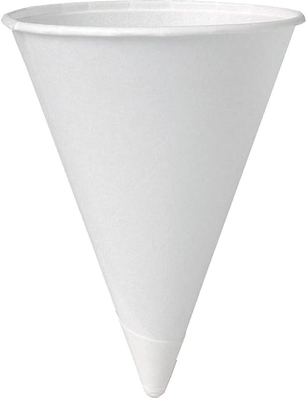 Solo 4 oz White Paper Cone Cups (Case of 5000) - Product Image