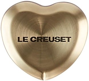 Le Creuset Figural Heart Knob, Large, 45mm, Light Gold - Product Image