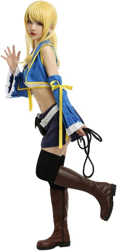 miccostumes Women's Costume Anime Cosplay Fullset Tube Top Skirt with Belt Waist Bag and Whip - Product Image
