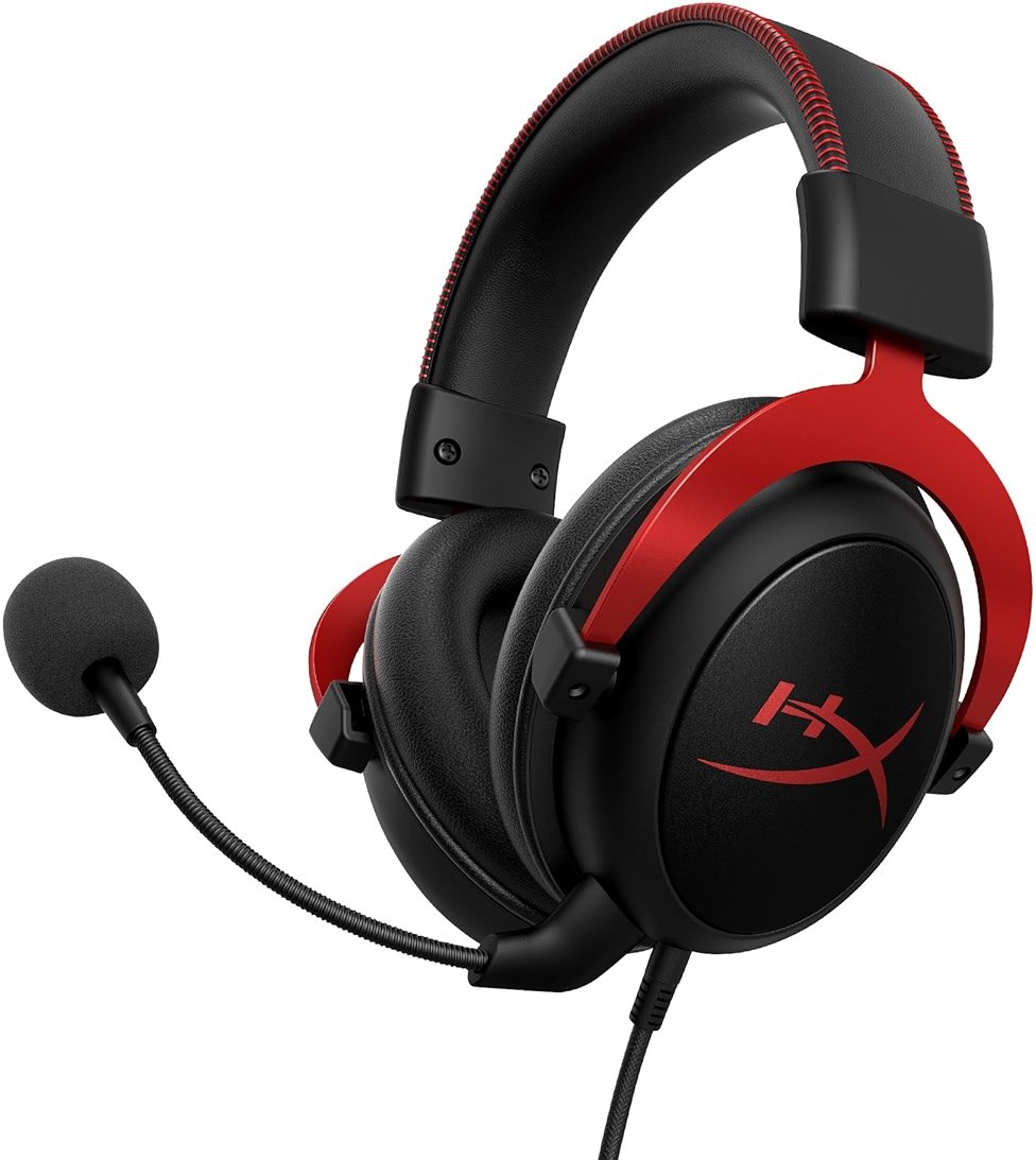 HyperX Cloud II Gaming Headset - 7.1 Surround Sound - Memory Foam Ear Pads - Durable Aluminum Frame - Multi Platform Headset - Works with PC, PS4, PS4 PRO, Xbox One, Xbox One S - Red (KHX-HSCP-RD) - Product Image