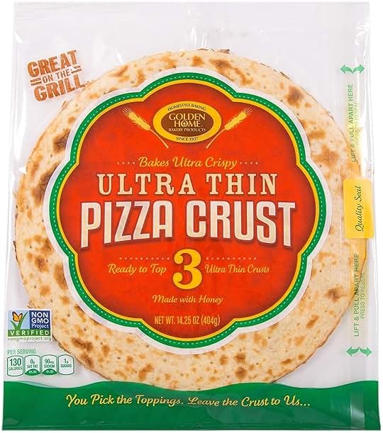 Golden Home Bakery Products Ultra Thin Pizza Crust, 12" (3 Pack) - Product Image