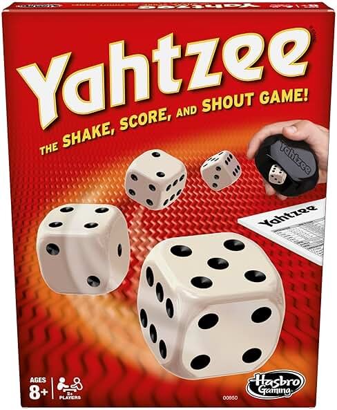Hasbro Gaming Yahtzee Game, Fast-Playing Dice Games for Kids, Teens, and Adults, Strategy Games, Family Games for Kids, 2 or More Players, Ages 8 and Up - Product Image
