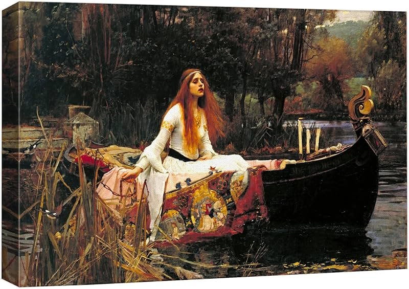 wall26 The Lady of Shalott by John William Waterhouse Famous Fine Art Reproduction World Famous Painting Replica on ped Print Wood - Canvas Art Wall Art - 24" x 36" - Product Image
