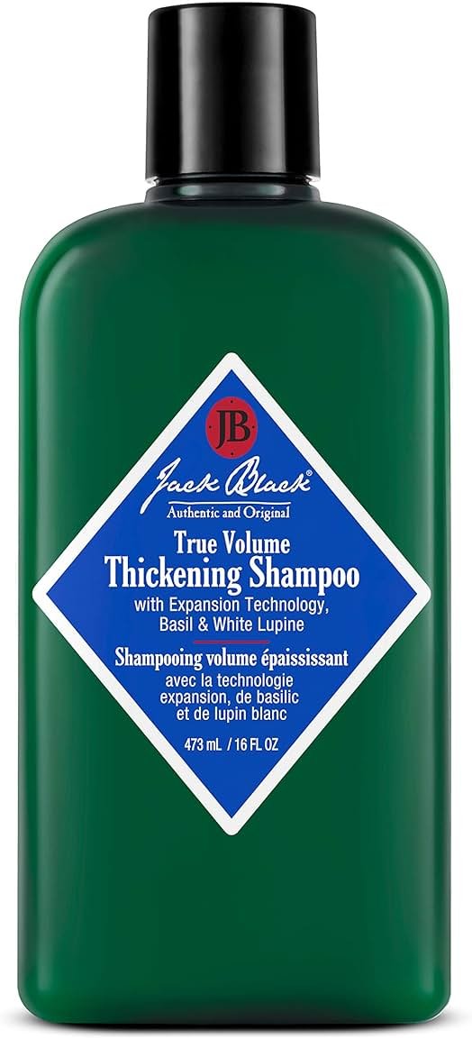 Jack Black True Volume Thickening Shampoo. – Expansion Technology, Basil & White Lupine – Thickening Hair Products for Men & Women, Sulfate-Free Hair Shampoo - Product Image