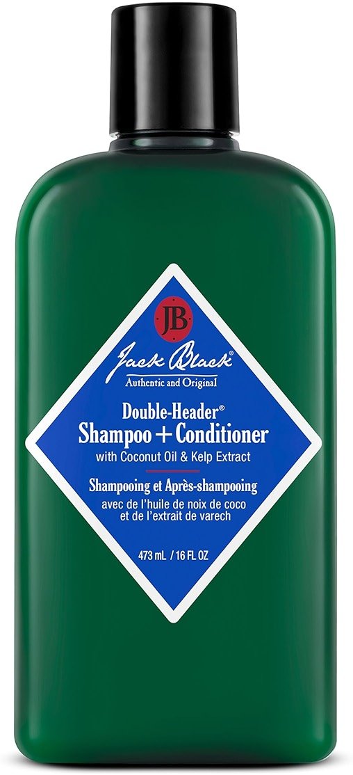 Jack Black - Double-Header Shampoo + Conditioner - PureScience Formula, Coconut Oil and Kelp Extract, Sulfate-Free, Removes Oil and Product Buildup, Lightly Conditions and Soothes, 16 Oz - Product Image