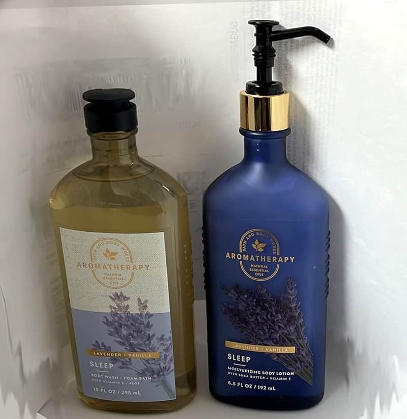 Bath & Body Works Aromatherapy Sleep - Lavender + Vanilla Body Lotion, 6.5 Fl Oz + Body Wash & Foam Bath, 10 Fl Oz - Product Image