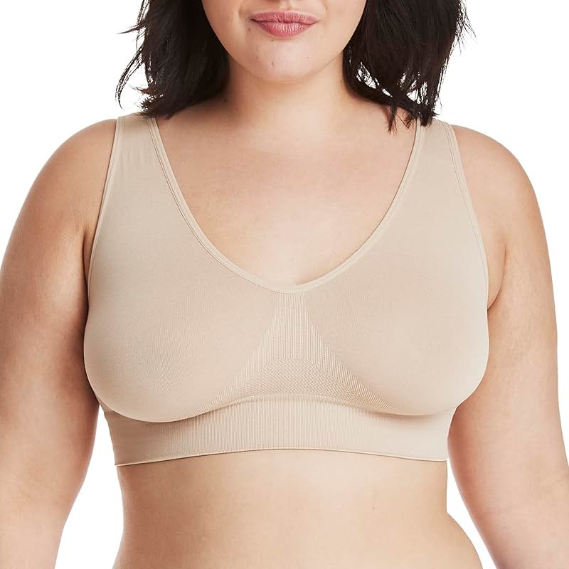 Hanes Women's Cozy Wireless Bra, Full-Coverage Pullover Bra, Seamless T-Shirt Bra - Product Image