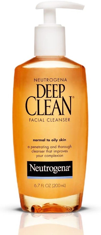 Neutrogena Deep Clean Daily Facial Cleanser with Beta Hydroxy Acid for Normal to Oily Skin, Alcohol-Free, Oil-Free & Non-Comedogenic, 6.7 fl. oz - Product Image