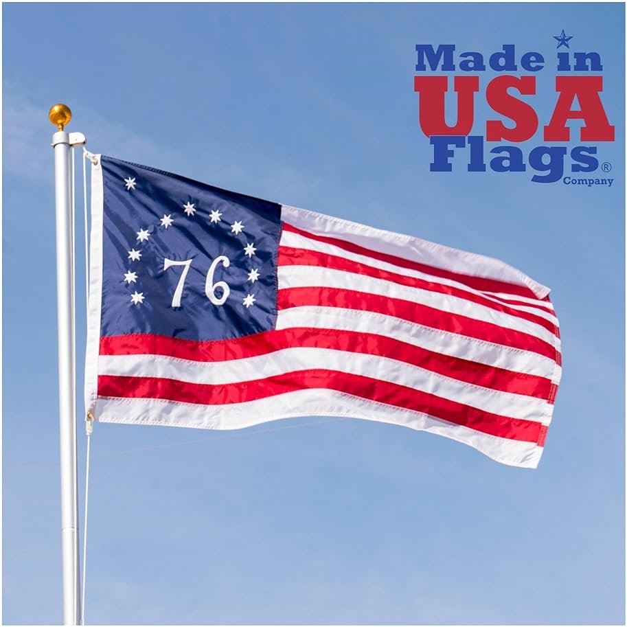 Bennington 3x5 Flag Made in USA - All Weather SolarMax Nylon 1776 American Flag with Sewn Stripes & Embroidered Stars - FMAA Certified, US Made - Product Image