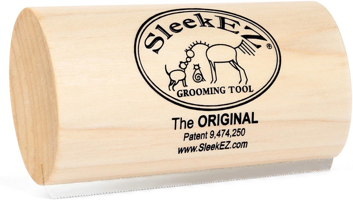 SleekEZ Dog Brush for Shedding | Patented Deshedding Dog Brush | Pet Hair Remover for Short, Medium & Long Coats | Made in USA | 5 Inch - Product Image