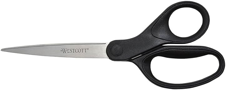 Westcott 16451 8-Inch KleenEarth Recycled Scissors For Office and Home, Black - Product Image