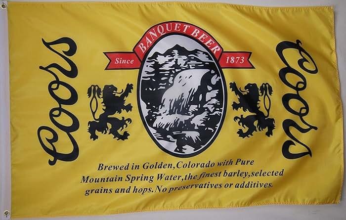 Coors The Banquet Beer Flag 3' X 5' Deluxe Indoor Outdoor Banner - Product Image