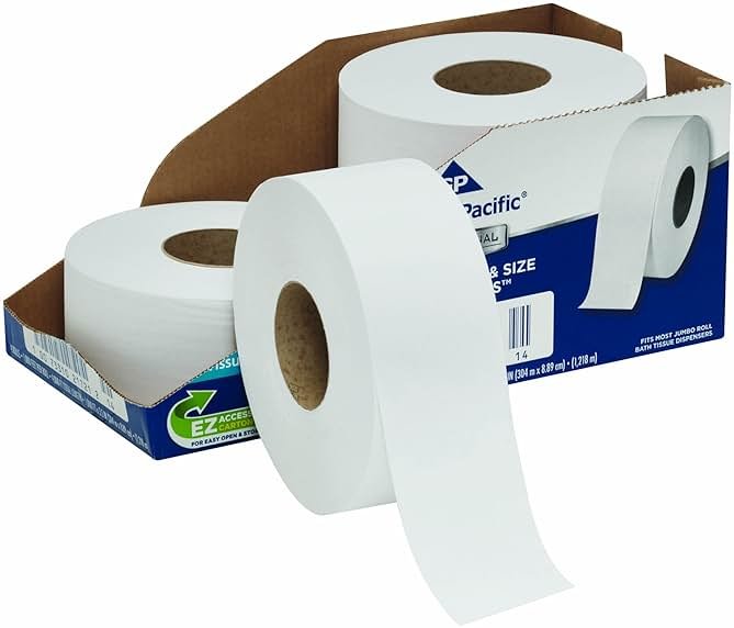 Georgia-Pacific Professional Series Jumbo Jr. 2-Ply Toilet Paper by GP PRO (Georgia-Pacific), 2172114, 1000 Feet Per Roll, 4 Rolls Per Case - Product Image