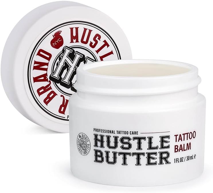 Hustle Butter Deluxe – Tattoo Butter for Before, During, and After the Tattoo Process – Lubricates and Moisturizes – 100% Vegan Replacement for Petroleum-Based Products – 1 oz - Product Image