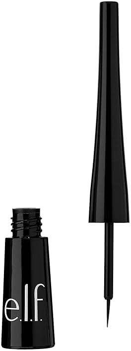 e.l.f. Liquid Eyeliner, High-pigment Liquid Eyeliner With Extra-Fine Brush Tip, Easy Glide Smudge-proof Formula, Jet Black - Product Image