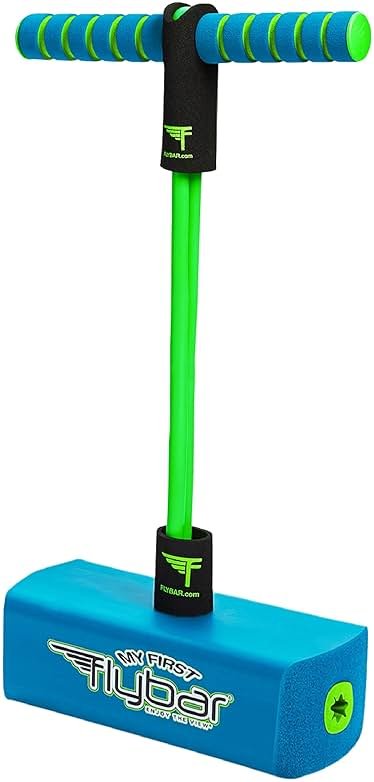 Flybar My First Foam Pogo Jumper for Kids Fun and Safe Pogo Stick, Durable Foam and Bungee Jumper for Ages 3 and up Toddler Toys, Supports up to 250lbs (Blue) - Product Image