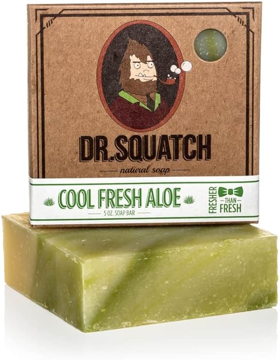 Dr. Squatch All Natural Bar Soap for Men with Zero Grit, Cool Fresh Aloe - Product Image