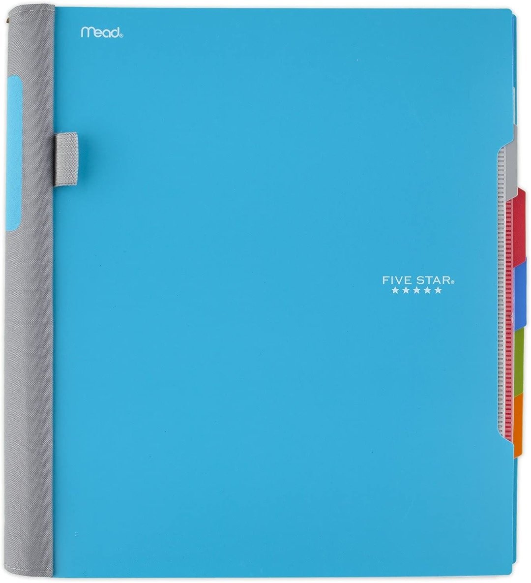 Five Star Advance Spiral Notebook, 5 Subject, College Ruled Paper, 200 Sheets, 11 x 8-1/2 inches, Teal (73152) - Product Image