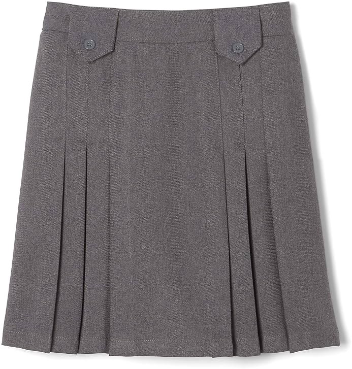 French Toast Big Girls' Front Pleated Skirt with Tabs - Product Image