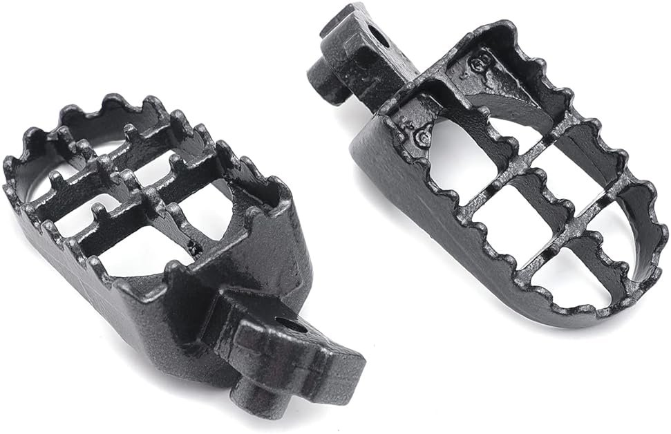 HTTMT MT216-008- Motorcycle Gunmetal Black Foot Pegs Compatible with CRF100F 50F 70F 80F 150R XR100R 50R 70R 80R Kawasaki KLR650 - Product Image