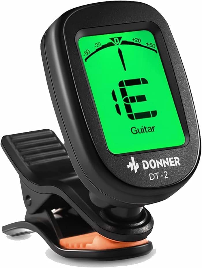 Donner Guitar Tuner Clip on-Accurate Chromatic,Acoustic Guitar Bass Violin Ukulele Tuner DT-2 - Product Image