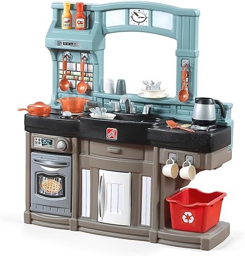 Step2 Best Chefs Kids Kitchen Playset, Indoor/Outdoor Kitchenette, Interactive Play with Lights and Sounds, Made of Durable Plastic, Includes 25 Piece Toy Accessories, For Toddlers 2+ Years Old - Product Image