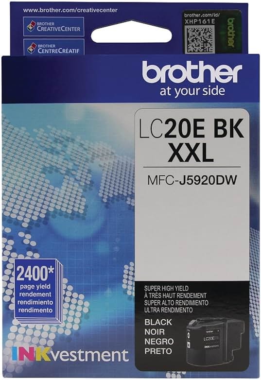 Brother LC20EBK Super High Yield Black Ink Cartridge - Product Image