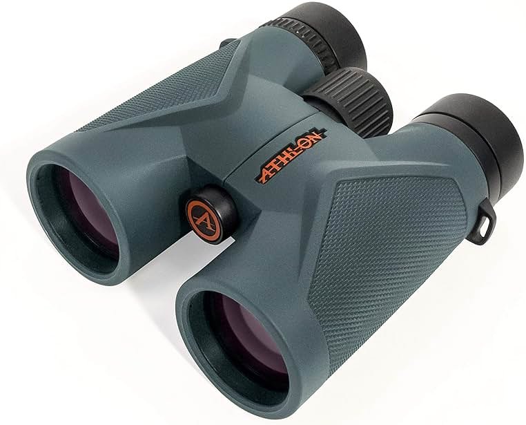 Athlon Optics 8x42 Midas UHD Gray Binoculars with ED Glass for Adults and Kids, High-Powered Binoculars for Hunting, Birdwatching, and More - Product Image