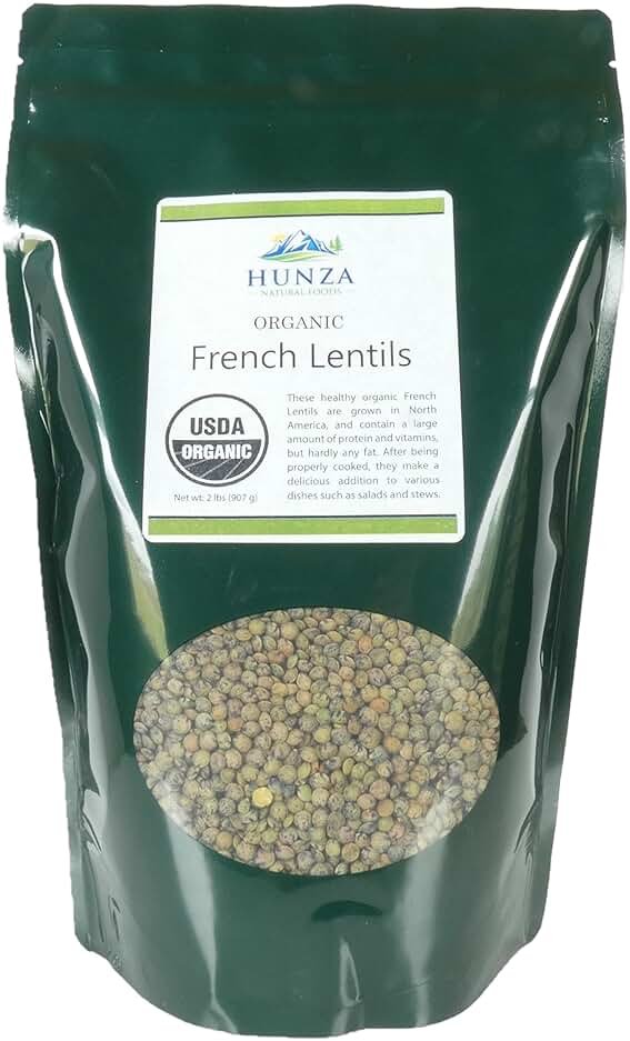 Hunza Organic French Lentils (2 lbs) - Product Image
