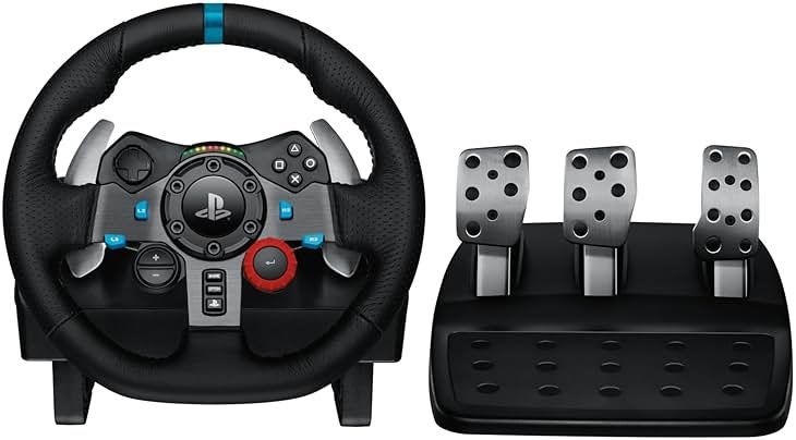 Logitech G29 Driving Force Racing Wheel and Floor Pedals, Real Force Feedback, Stainless Steel Paddle Shifters, Leather Steering Wheel Cover for PS5, PS4, PC, Mac - Black - Product Image