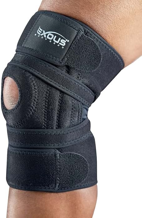 EXOUS BODYGEAR Knee Brace For Women & Men For Arthritis Acl, Mcl Pain Patented 4-way Adjustable Wraparound Support Dual Side Stabilizer For Patella Stability - Product Image