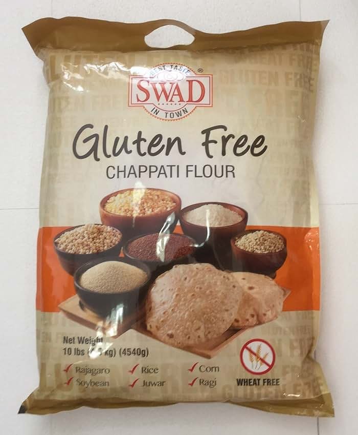 Swad Gluten Free, Wheat Free Multi-Grain Flour - 10lb., 4.5kg, Light Brown - Product Image