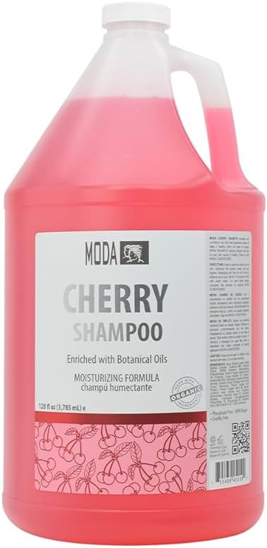 MODA - Moisturizing Shampoo for All Hair Types, Cherry, 128 Oz, Professional - Deeply Cleanses and Conditions, Strengthens, Restores and Shine your Hair - Product Image