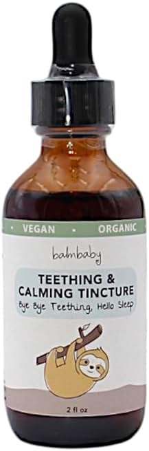 Balm Baby Natural & Organic Baby Teething & Calming Tincture - Calms, Soothes Gums and Discomfort – Vegan - Glass Bottle with Glass Dropper (2oz) - Product Image