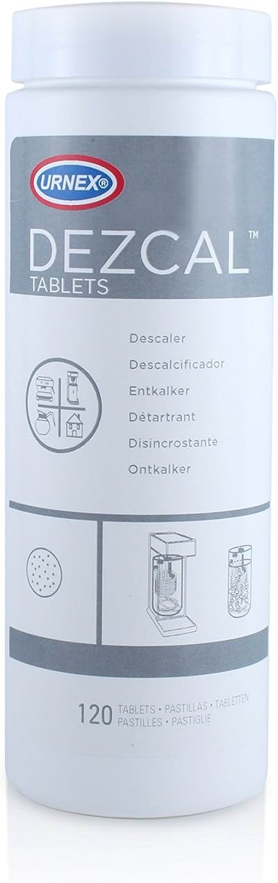 Dezcal Descaling Tablets - 120 Uses, Universal Compatibility with Keurig, Nespresso, Breville, De’Longhi, and More - Effective Descaler for Coffee Makers, Espresso Machines, Boilers, and More - Product Image