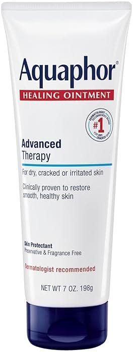 Aquaphor Healing Ointment Advanced Therapy Skin Protectant, Dry Skin Body Moisturizer, 7 Oz Tube - Product Image