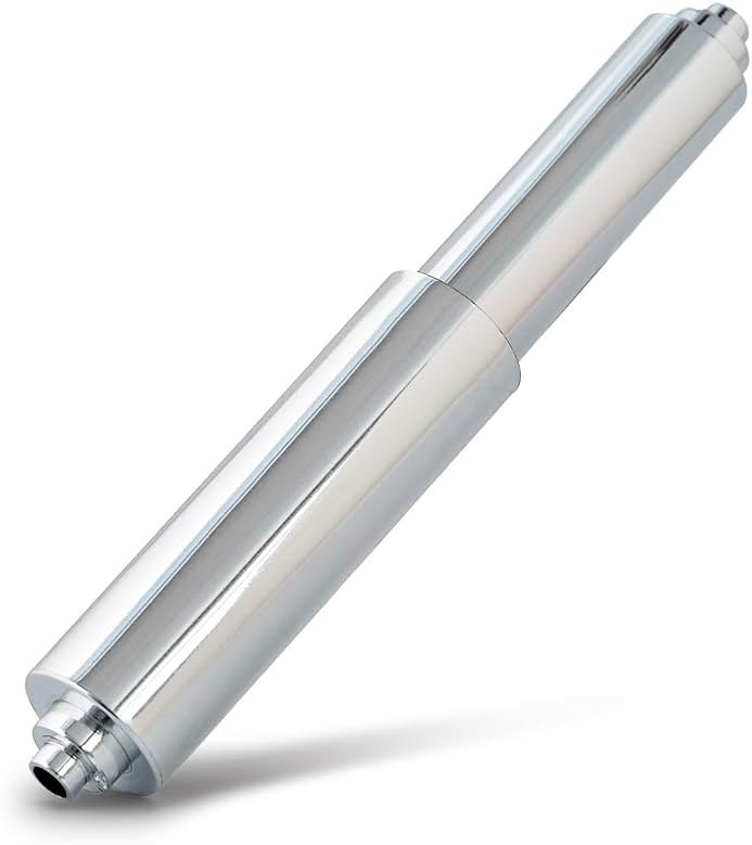 Universal Plastic Spring Loaded Toilet Paper Roll Holder Replacement, Chrome (1, Chrome) - Product Image