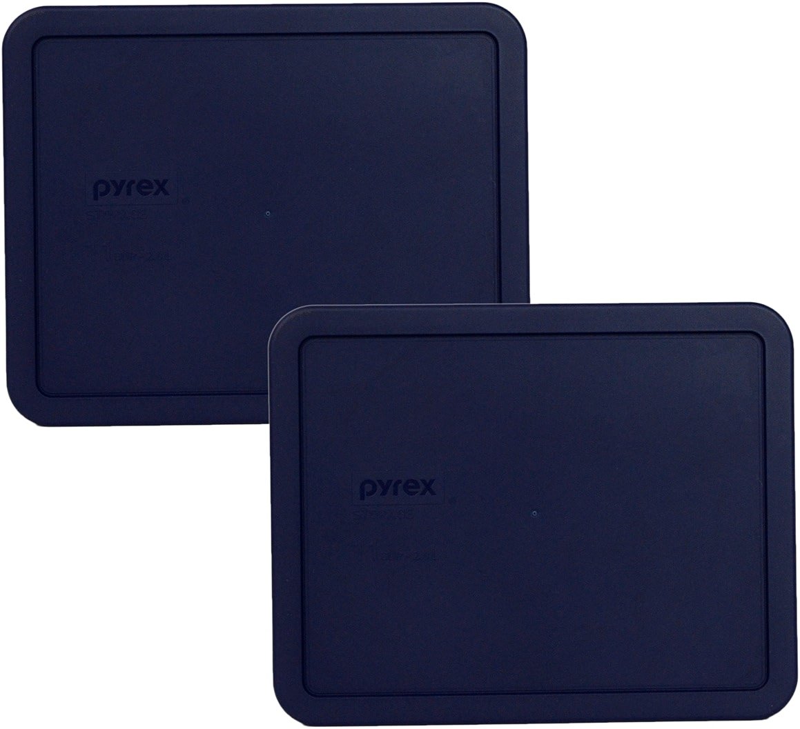 Pyrex 7212-PC 11 Cup Blue Food Storage Replacement Lid (2-Pack) - Made in USA - Product Image