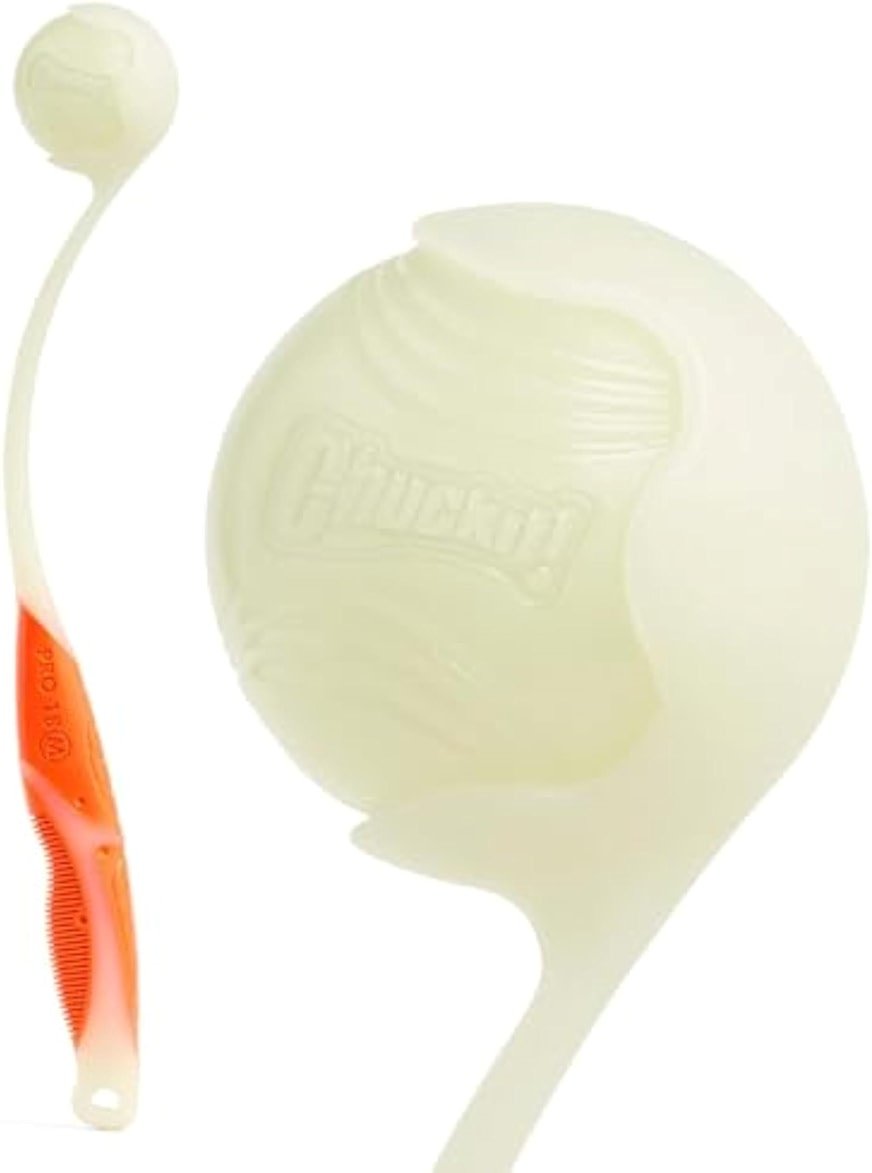 Chuckit Pro Fetch Toy Ball Launcher For Dogs; Compatible With Any Chuckit! Medium Size 18 Inch + Max Glow Ball - Product Image