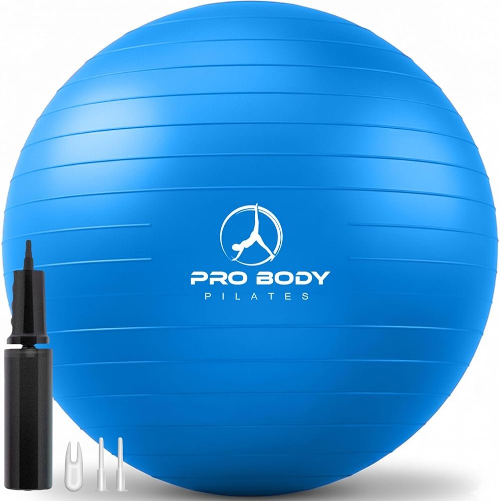 ProBody Pilates Exercise Ball - Multiple Sizes Gym Grade Balance Ball for Fitness, Yoga, Workout, Pregnancy & Physical Therapy - Product Image