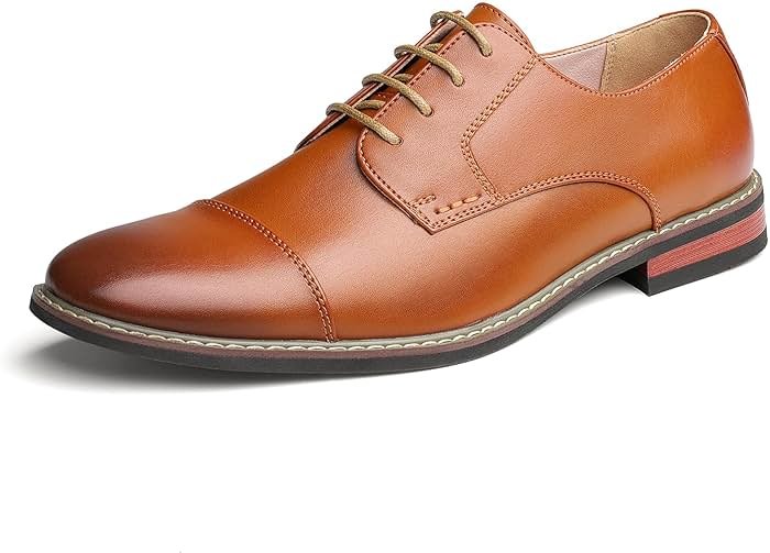 Bruno Marc Moda Italy Prince Men's Classic Modern Oxford Lace Dress Shoes - Product Image