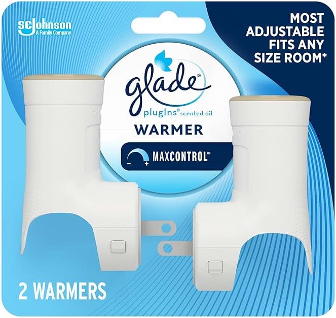 Glade PlugIns Air Freshener Warmer, Scented and Essential Oils for Home and Bathroom, Up to 70 Days on Low Setting, 2 Count - Product Image
