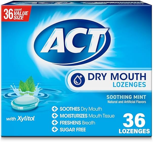 ACT Dry Mouth Moisturizing Gum With Xylitol, Soothes, Moisturizes & Freshens, Soothing Mint, Value Size, 36 ct. - Product Image