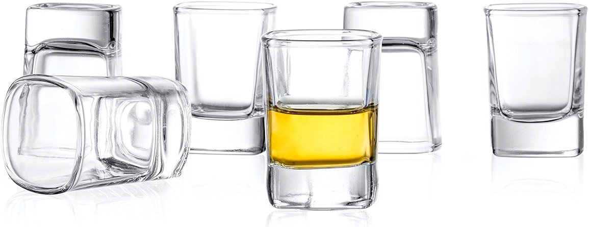 JoyJolt 6-Pack Heavy Base Shot Glass Set, 2-Ounce Shot Glasses - Product Image