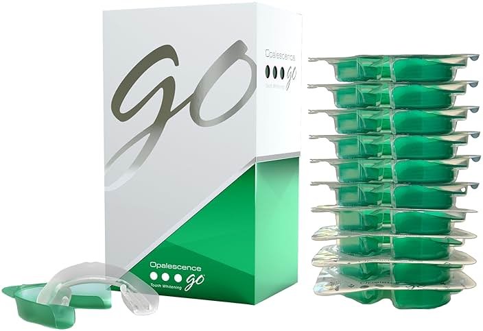 Opalescence Go 10% - Prefilled Teeth Whitening Trays Kit (10 Treatments) - 10% Hydrogen Peroxide - Mint Made by Ultradent Products. Go Teeth Whitening Kit -Mint- GO10-5193-1 - Product Image
