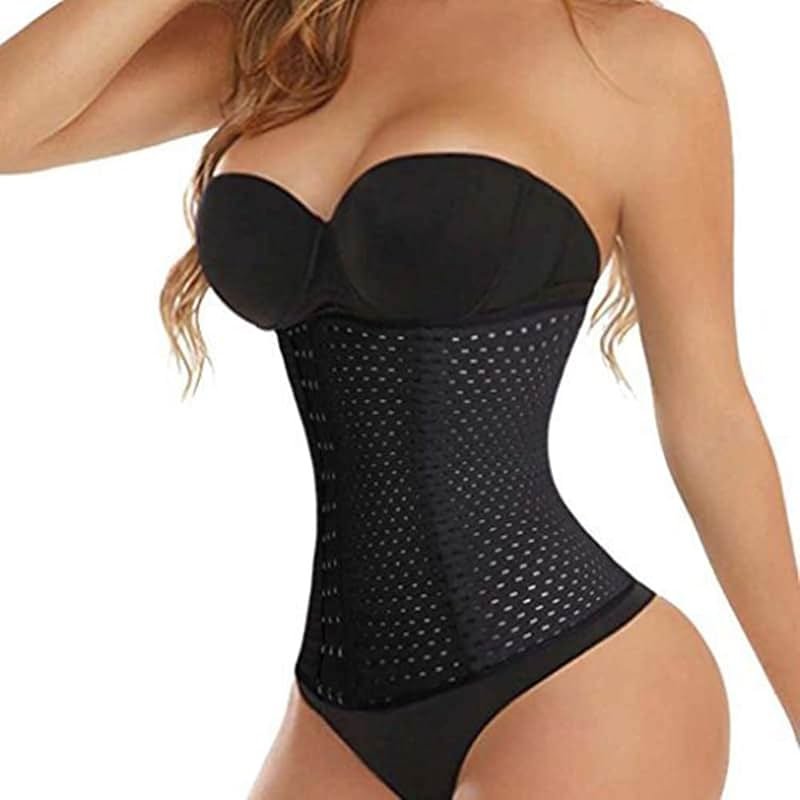 Waist Trainer Corset for Weight Loss Sport Workout Body Shaper Tummy Fat Burner, Black, Medium (Waist 26.7-29inch) - Product Image