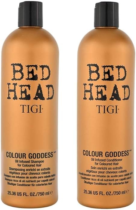 TIGI Bed Head Urban Antidotes Colour Goddess Shampoo and Conditioner Set for Dyed Hair, Color Protectant Hair Care Duo, 25.35 fl oz. - Product Image