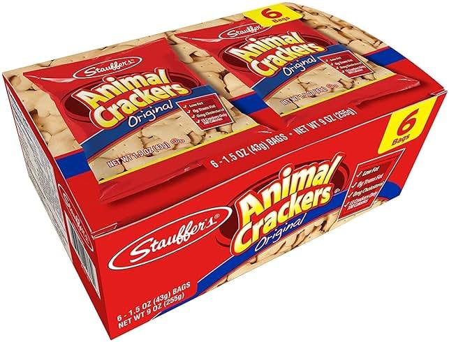 Stauffers Original Animal Crackers, 12 Snack Packs, 1.5 Oz. Each - Product Image